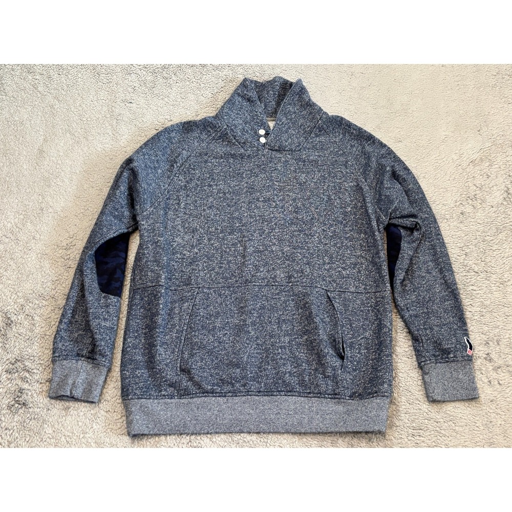 Won Woolf Originals New York Sweater Mens Medium Blue Shawl Neck 2 Button L/S